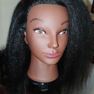 Black Hair Mannequin Head for Styling